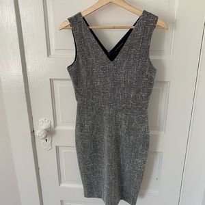 Banana Republic Sheath Dress Blue Tweed